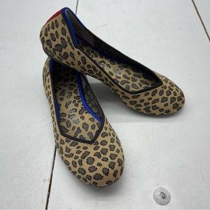Rothy's Retired Round Toe Cheetah Ballet Flats Womens Size 6.5.